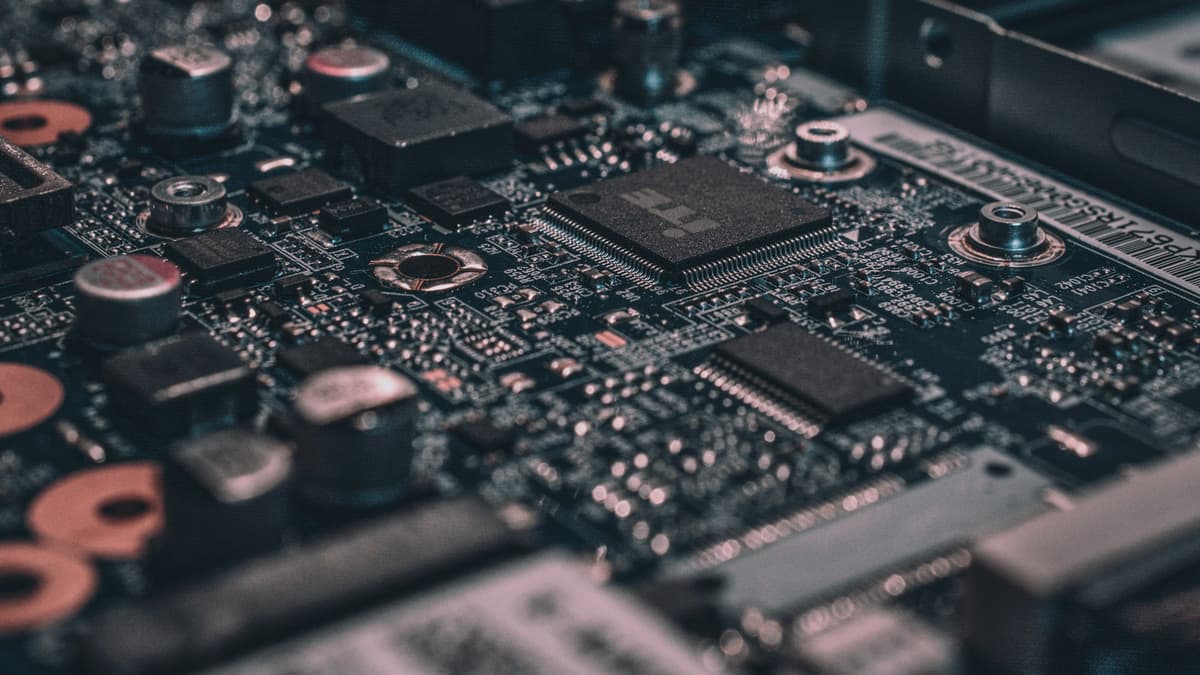 Close view of a circuit board